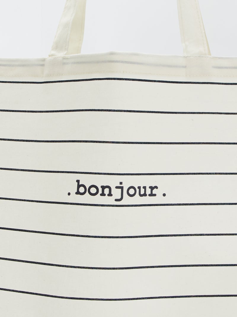 Shopping bag XXL in tela BIANCO - Kiabi