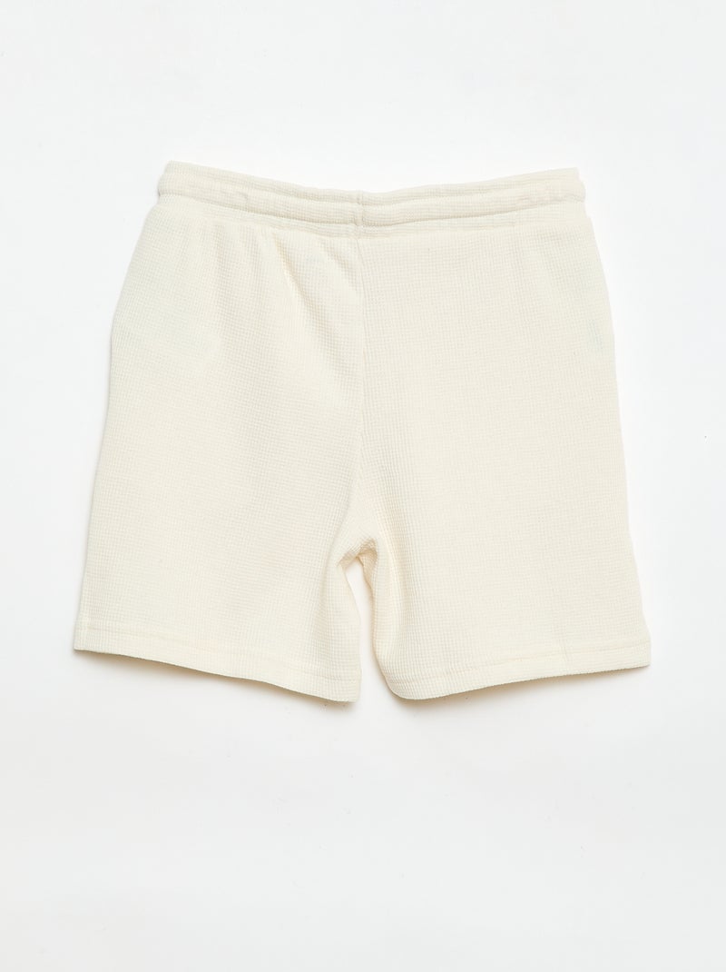 Short a nido d'ape Beige - Kiabi
