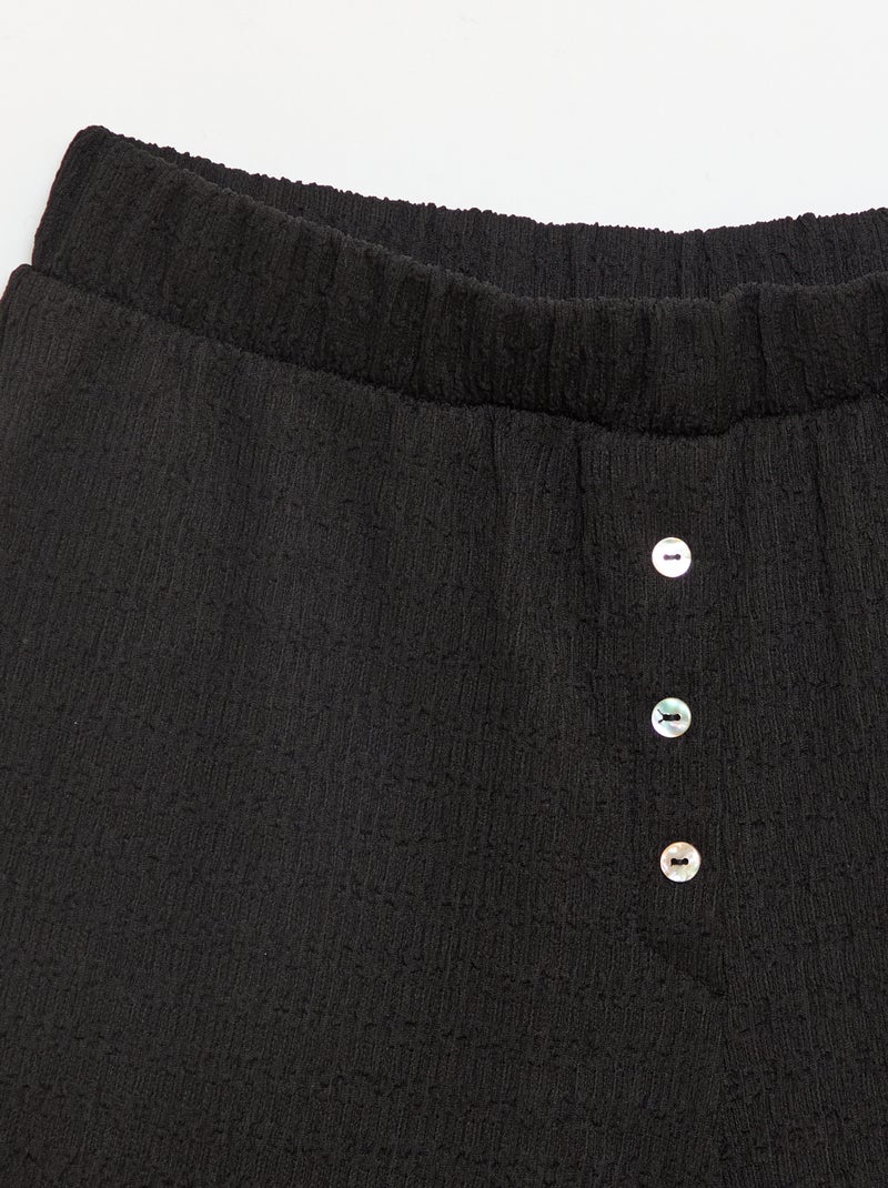 Short a nido d'ape Nero - Kiabi