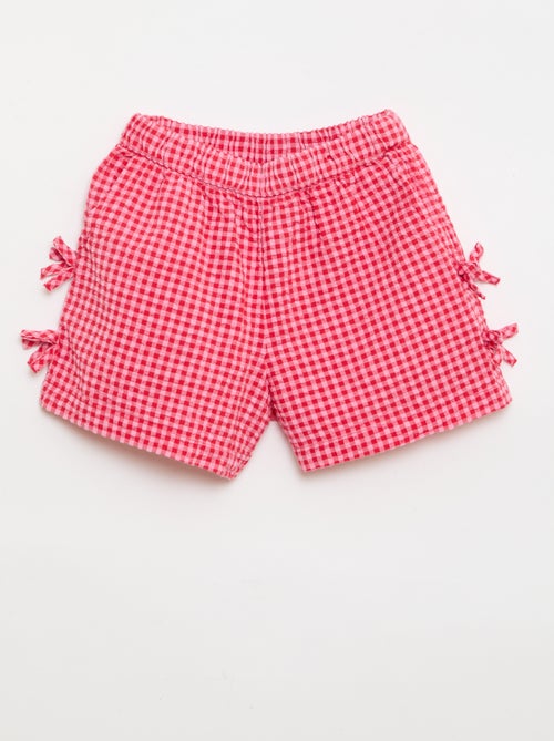 Short a quadri con fiocchi fantasia - Kiabi