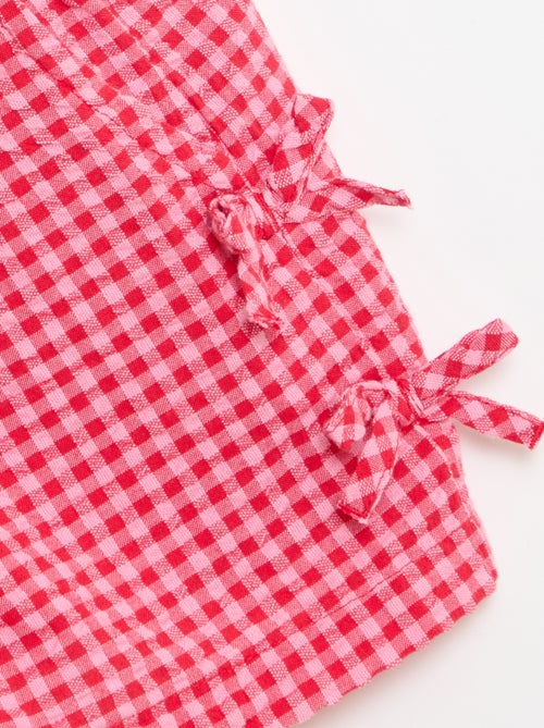 Short a quadri con fiocchi fantasia - Kiabi