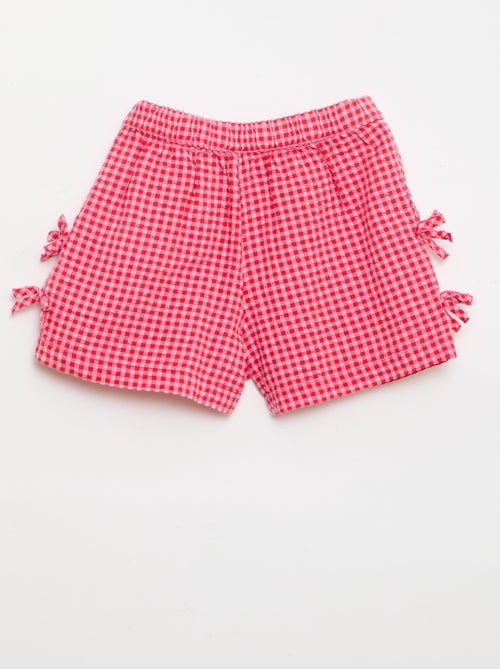 Short a quadri con fiocchi fantasia - Kiabi