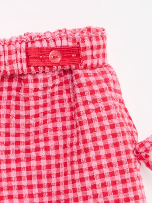 Short a quadri con fiocchi fantasia - Kiabi