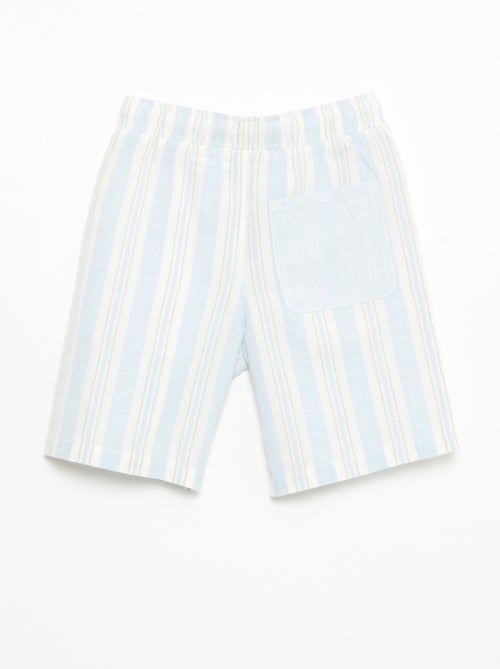 Short a righe con elastico in vita in lino e cotone - Kiabi