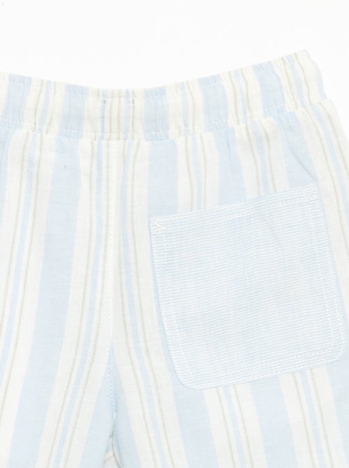 Short a righe con elastico in vita in lino e cotone - Kiabi