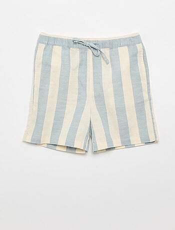 Short a righe con vita elasticizzata