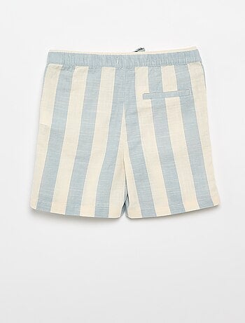 Short a righe con vita elasticizzata