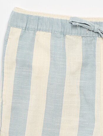 Short a righe con vita elasticizzata