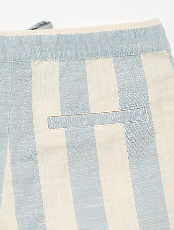 Short a righe con vita elasticizzata
