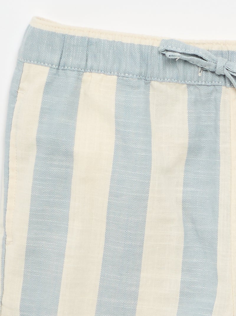 Short a righe con vita elasticizzata Blu - Kiabi