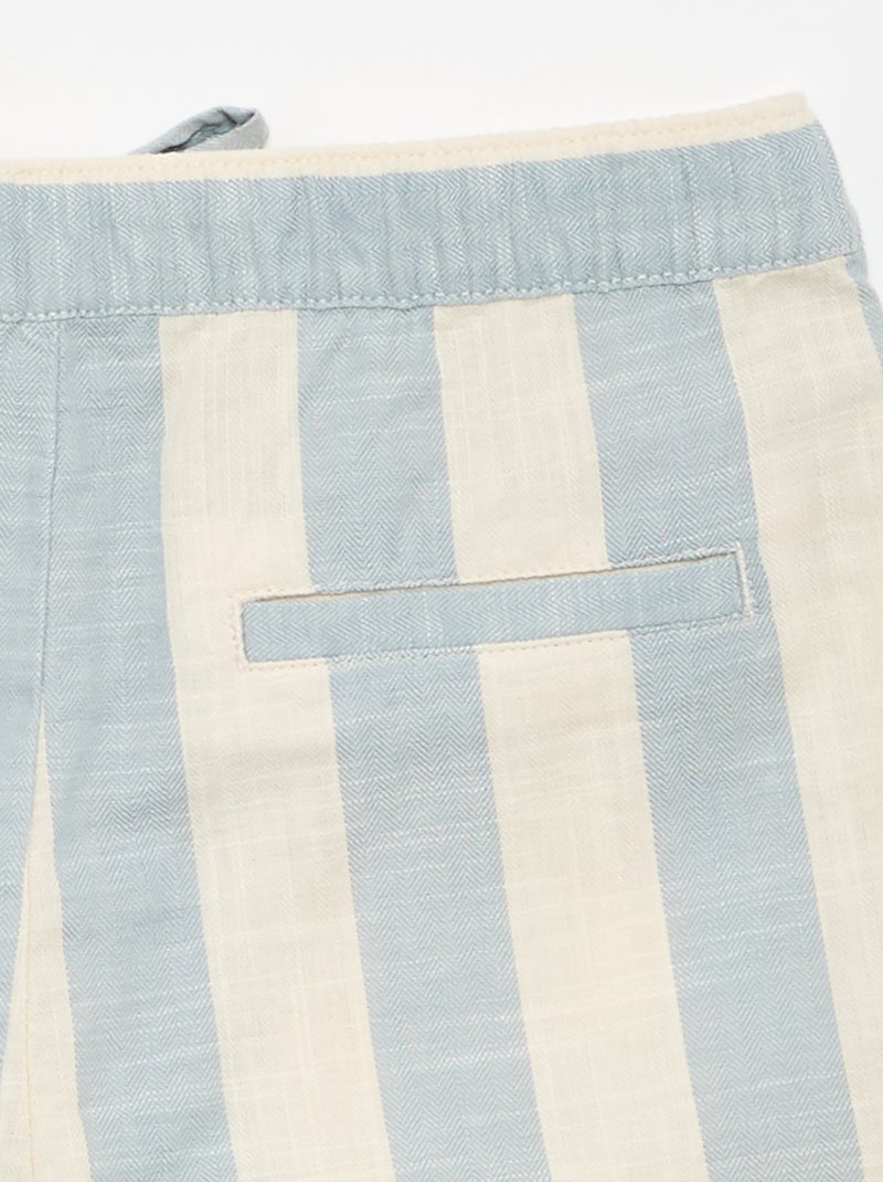 Short a righe con vita elasticizzata Blu - Kiabi
