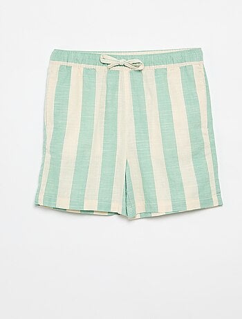 Short a righe con vita elasticizzata