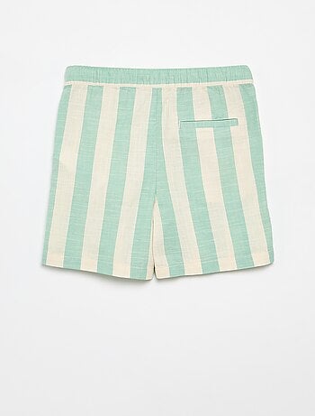 Short a righe con vita elasticizzata