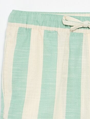 Short a righe con vita elasticizzata