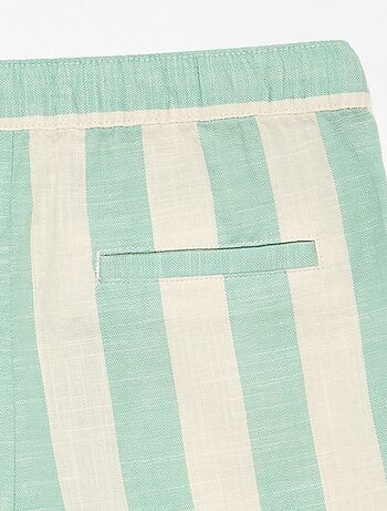 Short a righe con vita elasticizzata