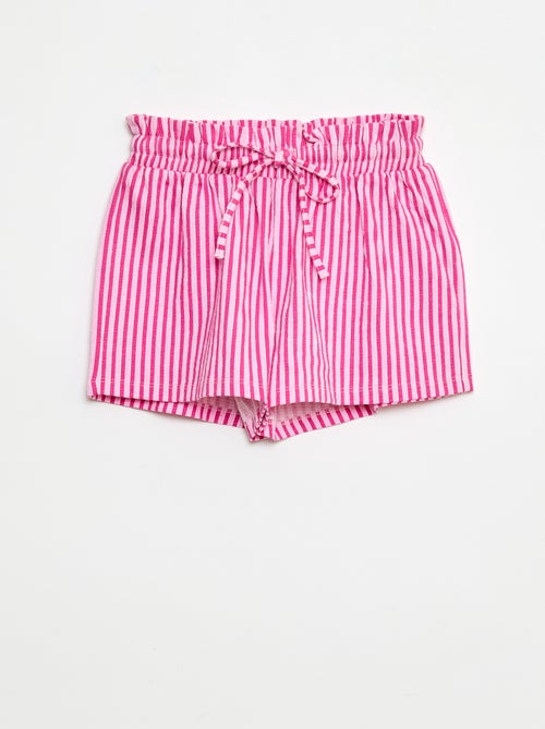 Short a righe in maglia crêpe - Kiabi