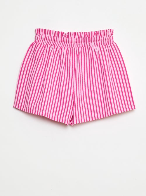 Short a righe in maglia crêpe - Kiabi