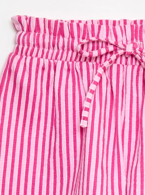 Short a righe in maglia crêpe - Kiabi