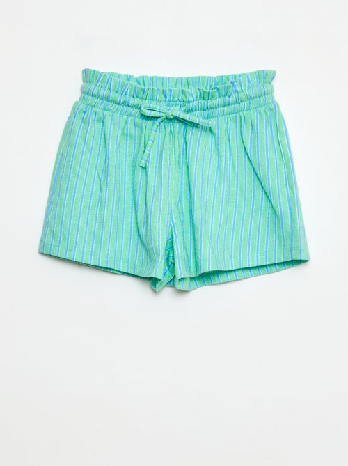 Short a righe in maglia crêpe - Kiabi