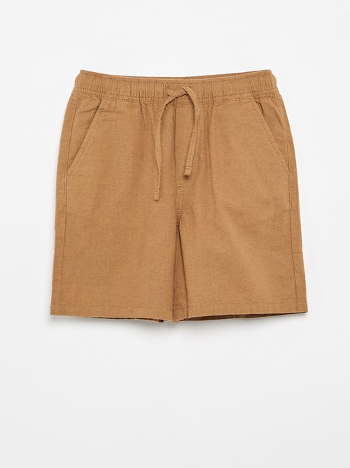 Short a righe leggero in misto lino - Kiabi