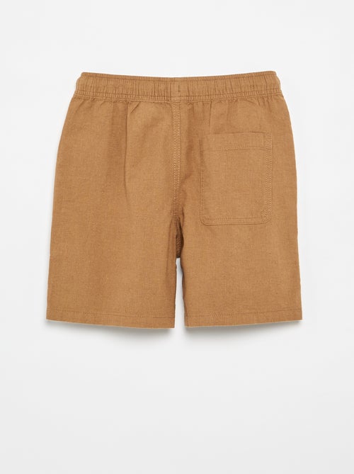 Short a righe leggero in misto lino - Kiabi