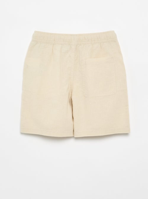 Short a righe leggero in misto lino - Kiabi