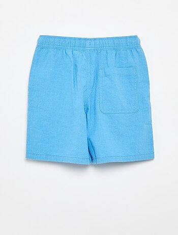 Short a righe leggero in misto lino