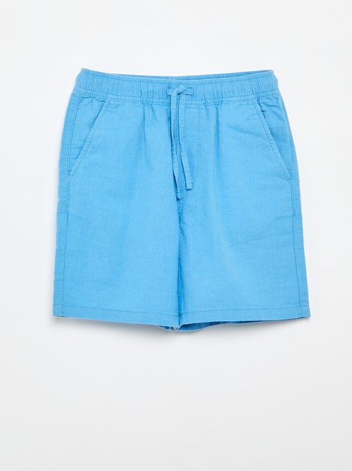 Short a righe leggero in misto lino - Kiabi