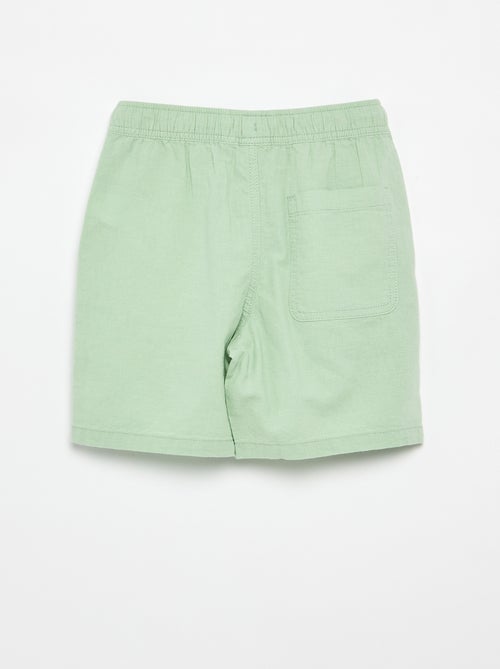 Short a righe leggero in misto lino - Kiabi