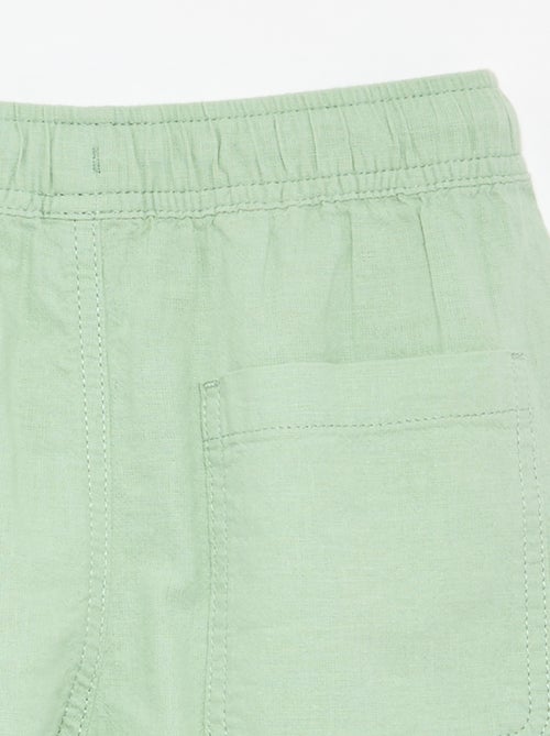 Short a righe leggero in misto lino - Kiabi