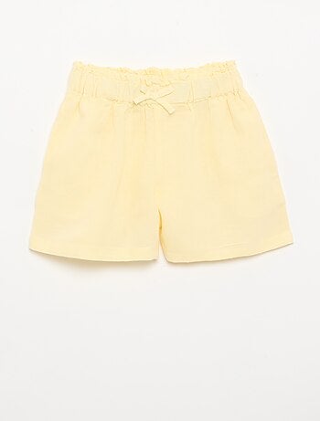 Short a tinta unita con fiocco decorativo