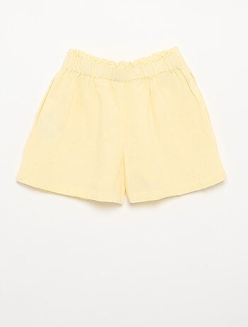 Short a tinta unita con fiocco decorativo