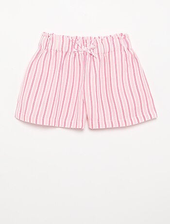 Short a tinta unita con fiocco decorativo