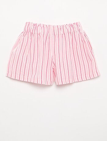 Short a tinta unita con fiocco decorativo