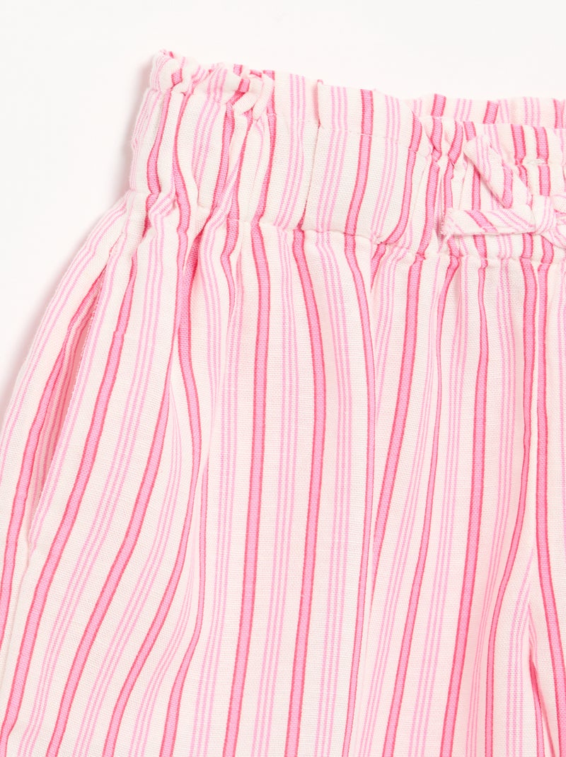 Short a tinta unita con fiocco decorativo Rosa - Kiabi