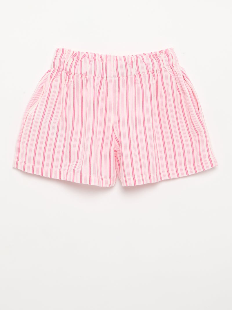 Short a tinta unita con fiocco decorativo Rosa - Kiabi