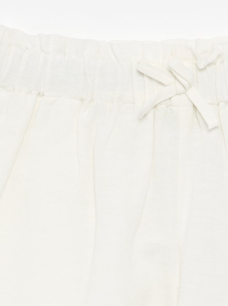 Short a tinta unita con fiocco fantasia Bianco - Kiabi