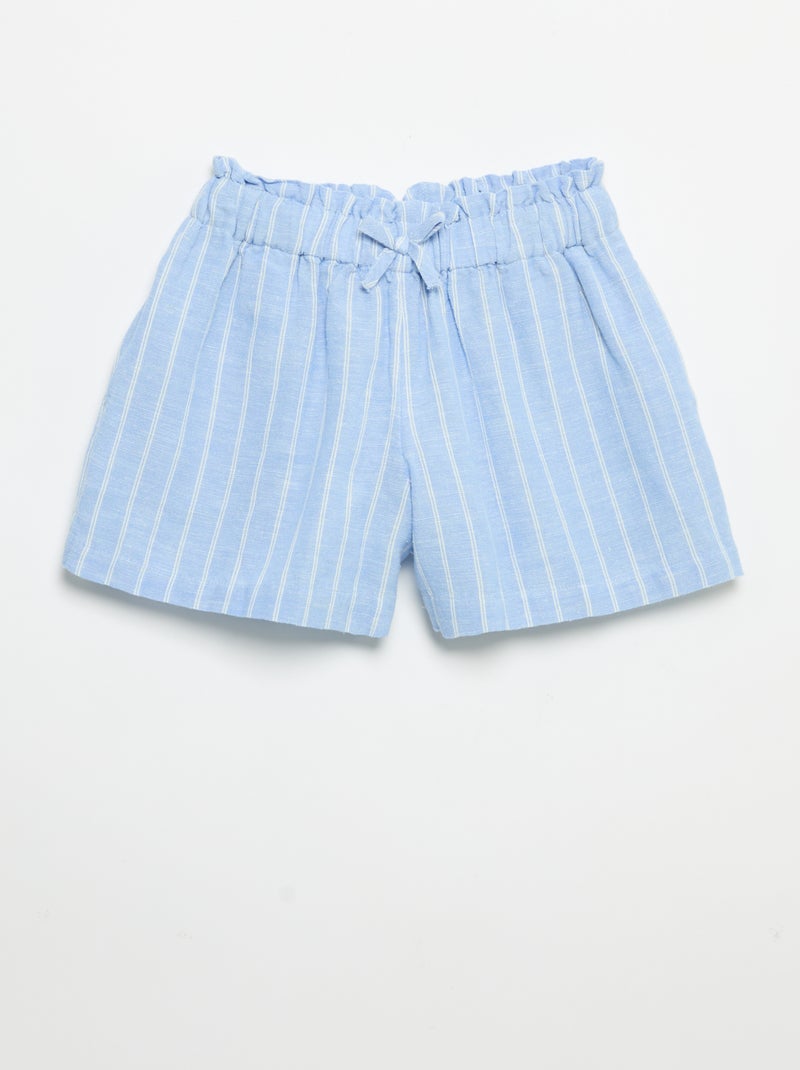 Short a tinta unita con fiocco fantasia Blu - Kiabi