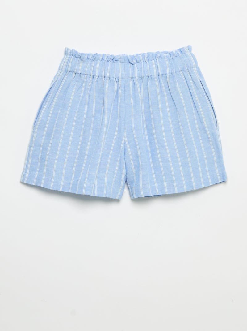 Short a tinta unita con fiocco fantasia Blu - Kiabi