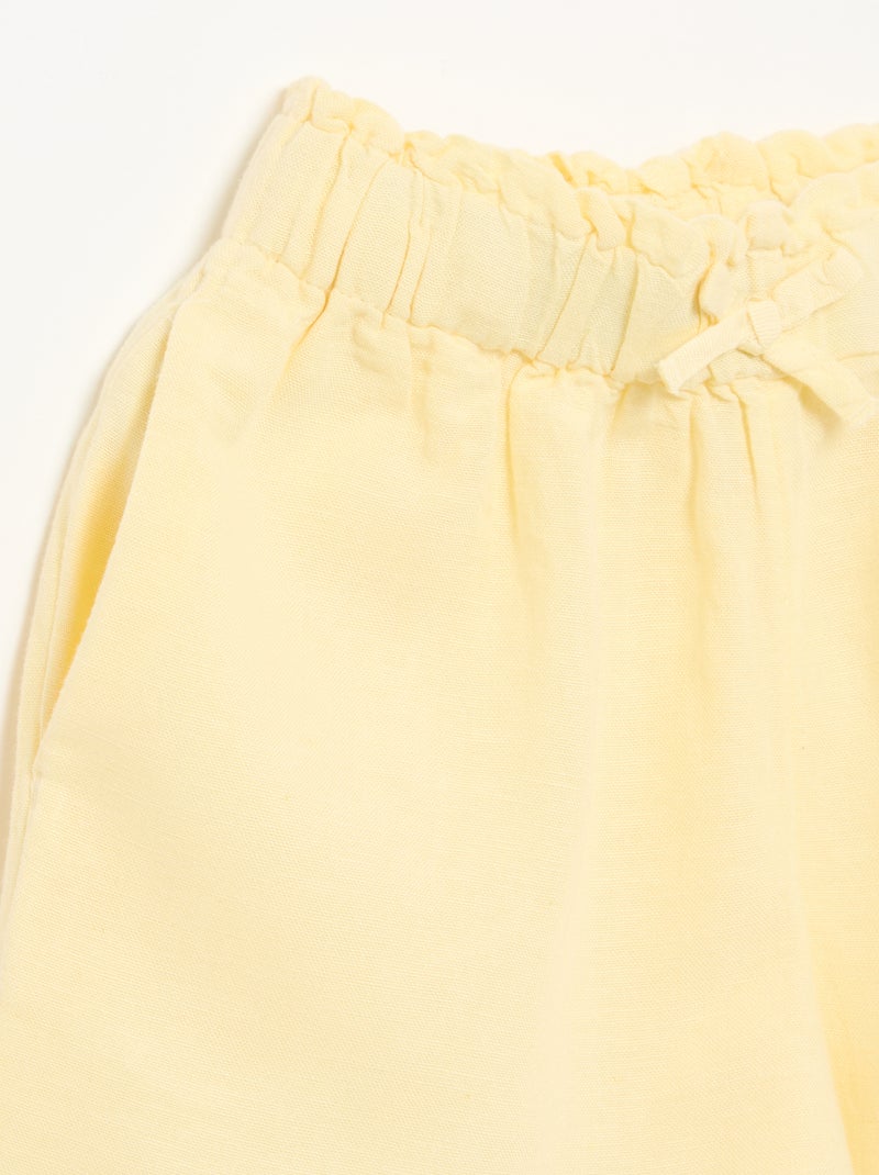 Short a tinta unita con fiocco fantasia Giallo - Kiabi