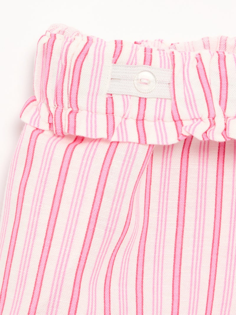 Short a tinta unita con fiocco fantasia Rosa - Kiabi