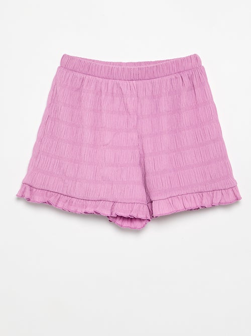 Short a tinta unita in maglia goffrata - Kiabi Short a tinta unita in maglia goffrata - Kiabi