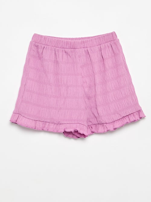 Short a tinta unita in maglia goffrata - Kiabi Short a tinta unita in maglia goffrata - Kiabi