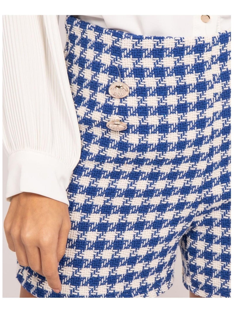 Short a vita alta con stampa XUEL Blu - Kiabi