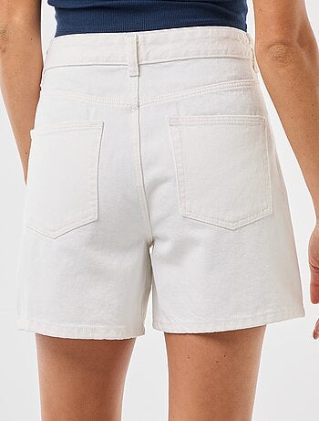 Short a vita alta in denim