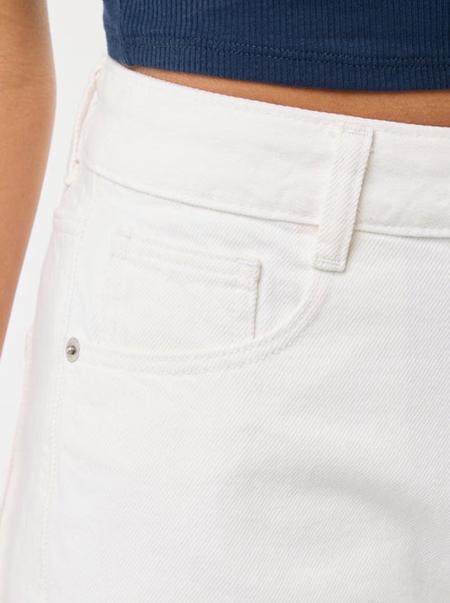 Short a vita alta in denim - Kiabi