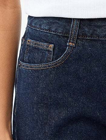 Short a vita alta in denim