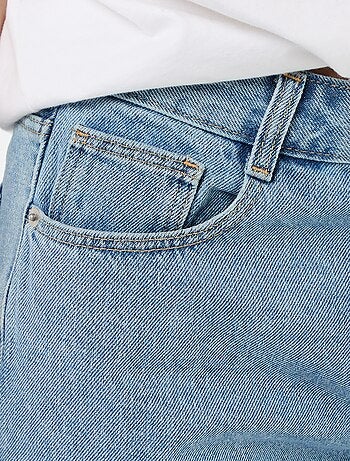 Short a vita alta in denim