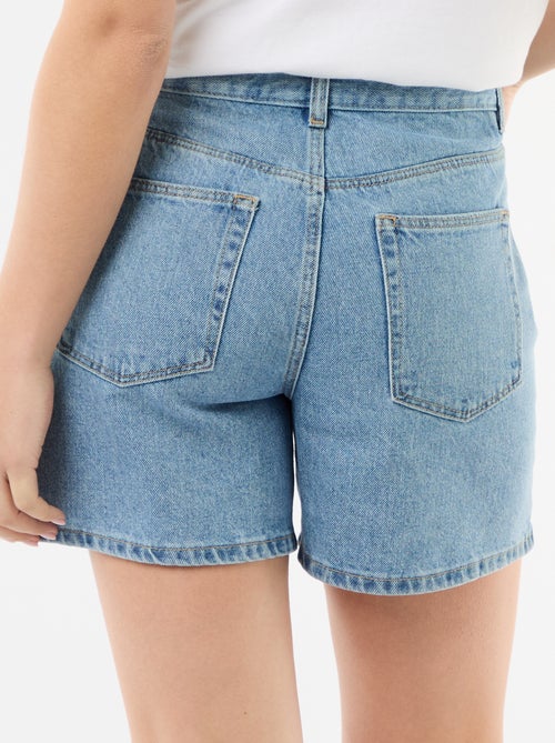 Short a vita alta in denim - Kiabi