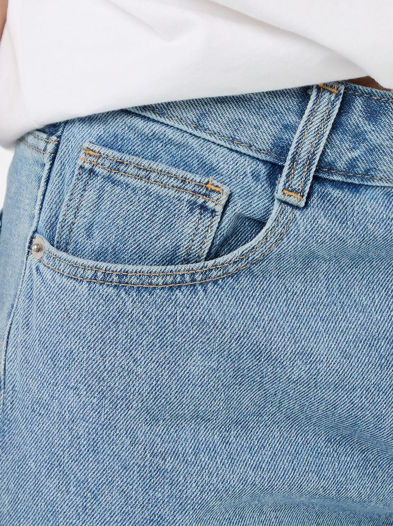 Short a vita alta in denim Blu - Kiabi